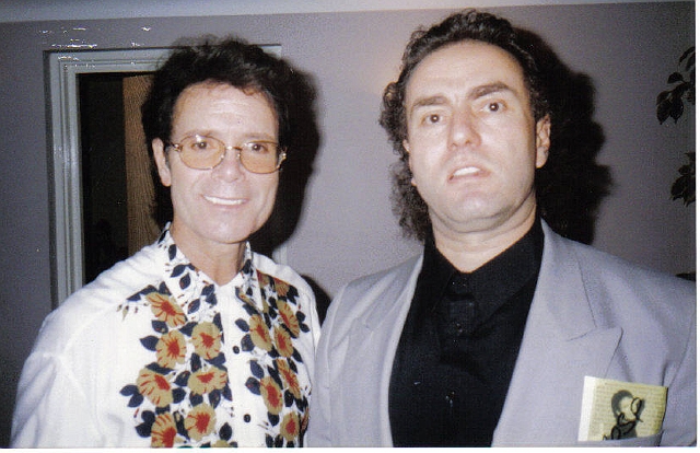09-CliffRichard-PeteSamra.jpg - Cliff Richard & Pete Cliff Richard, Britain's top rock singer and a born again believer, with Pete backstage at Webley. Pete was a distributor of Cliff Products in the 90's in the USA.